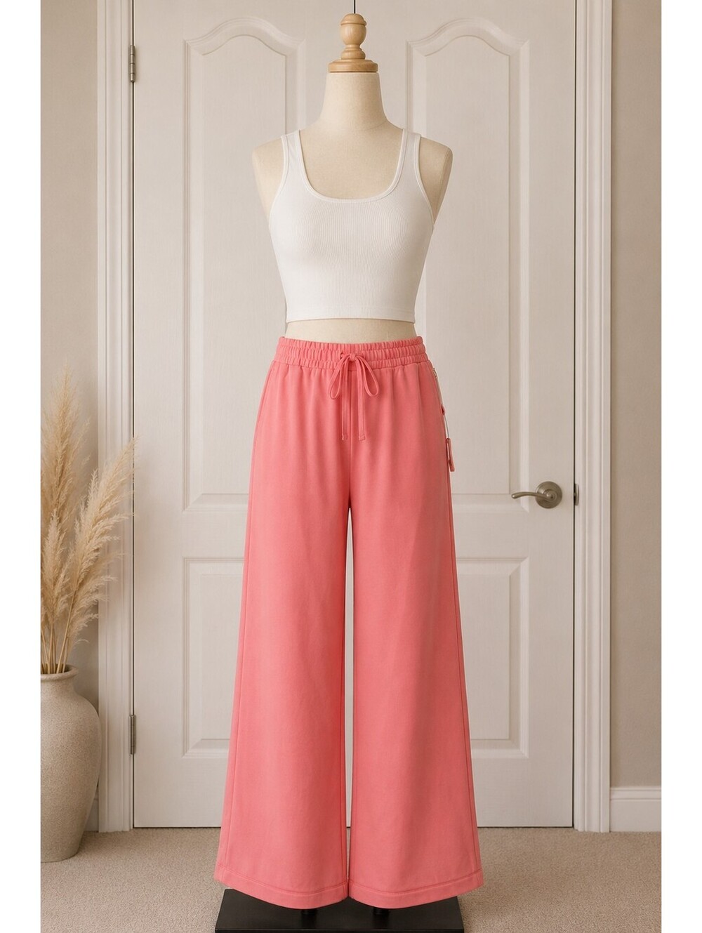 Simply Southern Women’s Coral Pink Wide Leg Lounge Pants